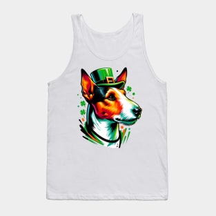 Smooth Fox Terrier Enjoys St Patrick's Day Fun Tank Top